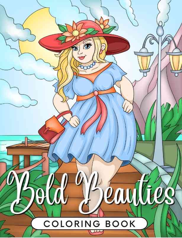 bold beauties coloring book printable digital download